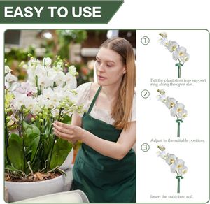 Tiges en pot de fleur d'orchidée papillon réutilisables modernes Supports de plantes en plastique <span class=keywords><strong>Support</strong></span> de jardinage Protection Pots de fleurs Jardinières - Product Image 3