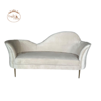 Offre Spéciale de luxe romantique décoration en cuir or blanc élégant ensemble de salon design canapé de salon