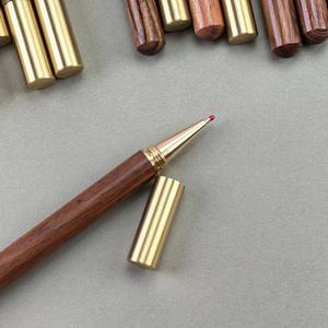 लोगो अनुकूलित लकड़ी महोगनी हस्ताक्षर जेल स्याही रोलर पेन बॉलपॉइंट पेन - Product Image 6