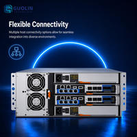 Lenovo ThinkSystem DE4800H 4U60 Hybride Flash Array 128 Go Double Contrôleur, 25/10GbE ISCSI 16/32Gb FC 12Gb SAS, 300 Disques 7.2PB