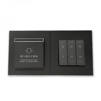 Interrupteurs et prises hôteliers étanches GREENTECH à écran tactile 4 voies/3 voies en PC, avec une intensité de 10A et des options bipolaires