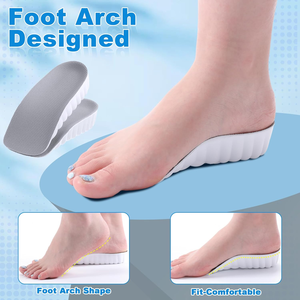 Semelles intérieures invisibles pour augmenter la taille, rehaussement de 3 cm pour chaussures homme et femme, coussin caché pour augmenter la taille, mousse EVA PU souple à mémoire de forme - Product Image 4