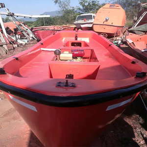 Bateau de sauvetage en fibre de verre Orange Marine avec moteur - Product Image 4