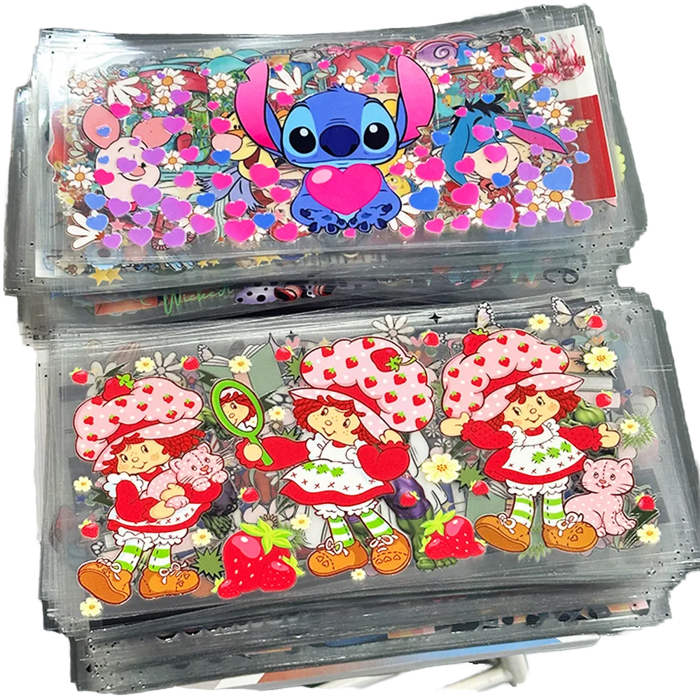 Hot Selling Custom UV DTF Transfers Cup Wraps Labels Stickers New Design Free Design Low MOQ Transfer Printing