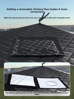 Cabane de pêche sur glace hexagonale, camping en plein air, pêche hivernale, imperméable, 800 mm, poteaux en fibre de verre quatre saisons, tissu Oxford