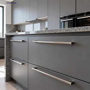 Armoires de cuisine grises tendance 2026 – Cuisine complète en gros, armoires RTA pour projets de villas - Product Image 3