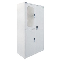 Armoire de bureau moderne à 3 portes en métal Armoire en acier Classeur en acier Armoire en métal verrouillable avec serrure pour le rangement