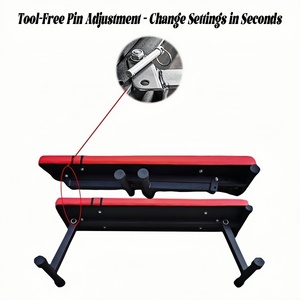 Banco Plano Ajustable Multifuncional para Entrenamiento, Equipo <span class=keywords><strong>de</strong></span> Gimnasio Comercial y para el Hogar, Banco para Mancuernas para Fisicoculturismo y Entrenamiento <span class=keywords><strong>de</strong></span> Fuerza - Product Image 2