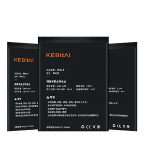 Xiaomi max 3 için KEBITAI uzun ömürlü 5200mAh cep telefonu li-ion pil