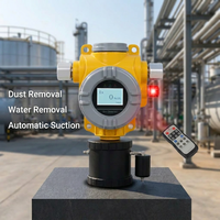Détecteur de gaz H2S, CO, NO2, CO2 sans fil à télécommande infrarouge avec pompe fixe et filtre d'aspiration pour usine pétrochimique et d'épuration
