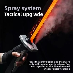 <span class=keywords><strong>Sabre</strong></span> <span class=keywords><strong>laser</strong></span> en plastique style TikTok avec effet de jet de flamme, jouet unisexe pour nomades avec lumières arc-en-ciel fluides et effets sonores, à partir de 14 ans - Product Image 3