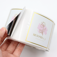 Adhésif imperméable personnalisé magnifiquement imprimé estampage à chaud feuille d'or rose autocollants de cercle transparents étiquettes de bouteille