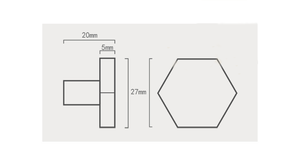 Boutons de tiroir hexagonaux en <span class=keywords><strong>laiton</strong></span> massif <span class=keywords><strong>bouton</strong></span> et traction d'armoire de meubles modernes pour cuisine chambre à coucher salle de bain commode armoire utilisation - Product Image 4