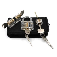 Haute qualité 17 pièces Lockpick Set Transparent Extracteur Serrurier Outils de formation Qualité Lockpick Fournitures