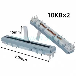 60mm ALPS Gerader Schiebepotentiometer 10KBx2 6-Pin für AKAI APC40MK2 AKAI APC40 MKII Mischpult Lautstärkeregler mit 15mm Schiebegriff - Product Image 5