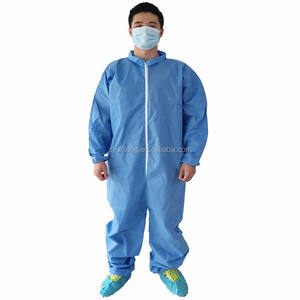 Combinaison de protection Junlong Factory blanche microporeuse FR 50g certifiée ISO13485 Type 5/6 antistatique, imperméable et anti-coupure - Product Image 6