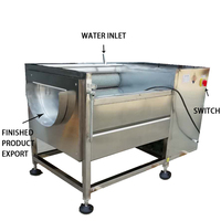 YUNWEI industriel légumes frais laveuse éplucheur Machine brosse rouleau Type oignon racine manioc carotte gingembre pomme de terre 1100W