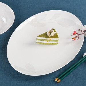 ชุดจานอาหารลายพืชแบบจีนโบราณ ขอบทองหรูหรา ทำจากกระเบื้อง Bone China สีขาว สำหรับตกแต่งโต๊ะอาหารที่บ้านและร้านอาหาร - Product Image 3