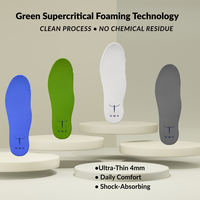 Semelles de soutien de la voûte plantaire ultra-minces et légères de 4 mm, écologiques, pour le confort des personnels de cuisine et de restaurant qui restent debout toute la journée