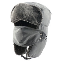 Gorros de Invierno para Hombre, Estilo Ruso, Tipo Bomber, de Aviador, con Peluche, para Caza, con Máscara a Prueba de Viento