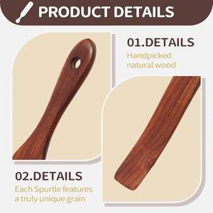 خلاط سبورتل خشبي ملعقة عصا تقليب مسطحة لخلاط العجين المخمر لطبخ العجين ملعقة خبز خشبي أدوات مطبخ - Product Image 3