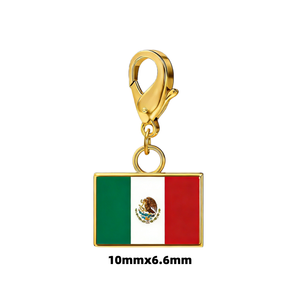 Nouveau Bracelet DIY en Acier Inoxydable avec Breloque Drapeau National Doré Personnalisé pour Homme et <span class=keywords><strong>Femme</strong></span>, Idéal pour la Fabrication de Bijoux, Collection Matchs Mondiaux 2026 - Vente en Gros - Product Image 5