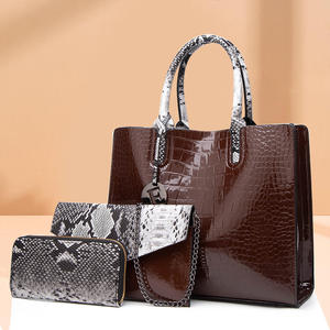 Sac à main pour femmes, lot de 4 sacs à main de marque, à épaule, style de peau de serpent, à bandoulière - Product Image 6