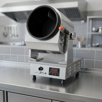 Robot de cuisson commercial intelligent à induction automatique 5000W 220V pour riz frit et wok, garantie 1 an