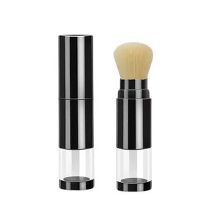 Pinceau de maquillage rétractable 15 ml avec conteneur de poudre libre, poils synthétiques rechargeables, pinceau kabuki portable pour poudre visage, idéal pour les voyages - Product Image 5