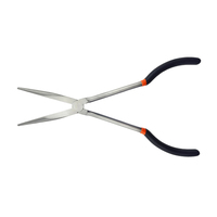 Pince à bec long courbé portable et facile à utiliser, 11 pouces, en acier au carbone, pour bricolage, OEM, 0, 45, 90 degrés