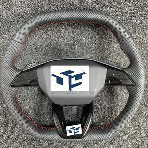 Volante Deportivo con Palanca de Cambios de Carbono, Alcántara, LED y Fibra de Carbono para <span class=keywords><strong>Audi</strong></span> A3 A4 A5 B9 A6 C7 S3 S4 B9 B9.5 RS3 RS6 RS7 C7 C8 Q3 Q5 Q8 TT - Product Image 1