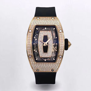 Charme Mode Automatique <span class=keywords><strong>Montre</strong></span> Mécanique Lumineux De Luxe De Haute Qualité Noir Lèvre Saphir Cristal Cadran En Fiber De Carbone Bande En Céramique - Product Image 1