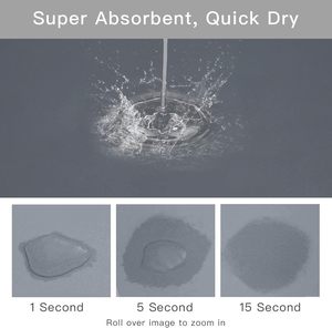 Soft Comfy Absorbing Non-Slip Solid Oval Modern Eco-Friendly Diatom Mud <b>Bathroom</b> Shower <b>Mat</b> <b>Set</b> with Customized Size - Product Image 6