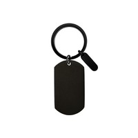 Ywyougang Personalisierter Haustier-Anhänger Schlüsselanhänger, Edelstahl Blanko Hunde-ID-Tag mit Mini-Charm, Lasergravierbarer Schlüsselring