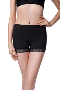 Culotte gainante taille haute Langqin pour femme, effet ventre plat et rehausseur de fesses, avec coussinets, pour des hanches galbées, en polyamide et élasthanne - Product Image 2
