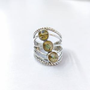 Bague en labradorite, argent sterling 925, bague en pierre précieuse, labradorite, collection artisanale, bagues fines, bijoux en argent, prix de gros - Product Image 6