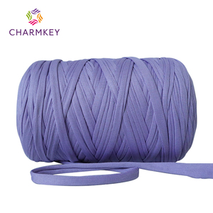 Charmkey Grandes touffes <span class=keywords><strong>de</strong></span> tissu haute élasticité ligne rayée <span class=keywords><strong>laine</strong></span> <span class=keywords><strong>épaisse</strong></span> boule au crochet cool pantoufles lit <span class=keywords><strong>laine</strong></span> à la main bricolage tricot - Product Image 4