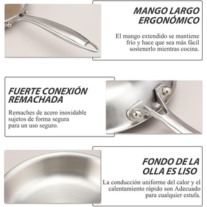 High Quality 3 Layers Stainless Steel Saute <b>Pan</b> Triply Stainless Steel Frying <b>Pan</b> - Product Image 4