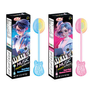 Aardbei-druif smaak 15g muzikale gummy lolly harde snoepjes halal kinderspeelgoed zingende lolly fruitzak - Product Image 4