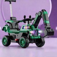 Nouvelle voiture à pédales pour enfants, jouet de terrassement, véhicule d'ingénierie électrique télécommandé sur batterie, grand modèle pour enfants