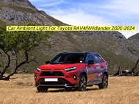 Pour Toyota RAV4 / Wildlander 2020-2025, kit d'éclairage d'ambiance intérieur de voiture Glefon en gros, 64 couleurs, 12V, Plug and Play, lampe d'ambiance