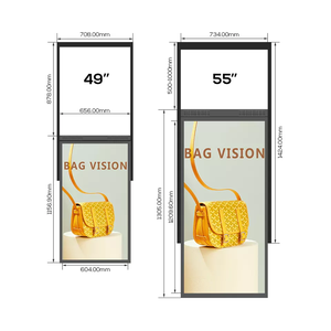 Pantalla de escaparate de 65 pulgadas, <span class=keywords><strong>reproductor</strong></span> de publicidad, Monitor LCD legible con luz solar de 3000NITs para exteriores - Product Image 4