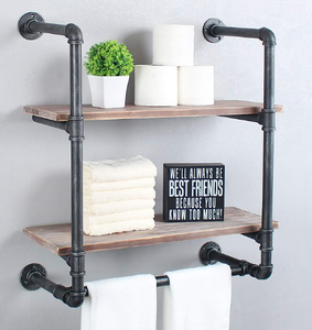 Étagères multi-niveaux de <span class=keywords><strong>style</strong></span> <span class=keywords><strong>industriel</strong></span>, raccords en tuyau GI, étagère à livres, étagères DIY en tuyau GI, pour placer des livres, des plantes, utilisées dans le salon, la <span class=keywords><strong>cuisine</strong></span> - Product Image 2