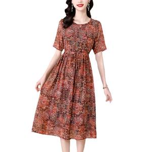 Meilleure vente Vêtements pour <span class=keywords><strong>femme</strong></span> <span class=keywords><strong>grande</strong></span> <span class=keywords><strong>taille</strong></span> Robes de soirée amples pour <span class=keywords><strong>femme</strong></span> Robe imprimée à manches courtes Vêtements décontractés pour femmes - Product Image 1