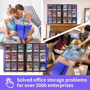 Classeur de cartes à collectionner compatible avec le dossier d'album de cartes à 9 poches, <span class=keywords><strong>livre</strong></span> de support de cartes de jeu à chargement latéral de 360 anneaux - Product Image 4