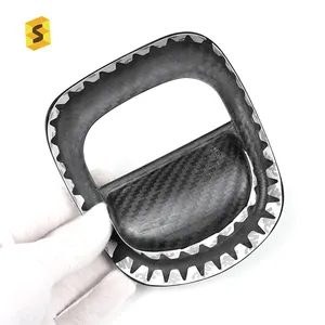 Shasha Carbon Seat Panel Puller Trim Frame Car Interior Accessories Real Carbon Fiber For MINI