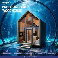 Maison modulaire personnalisable en panneaux sandwich triangulaires préfabriqués, design européen, chambre à coucher, maison en bois