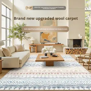 Alfombra de Salón para el Hogar, de Gran Tamaño, de Cachemira Persa, Geométrica Abstracta, Resistente a la Suciedad, Antideslizante, para el Dormitorio - Product Image 3