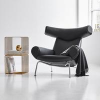 Fauteuil d'appoint en cuir style nordique, canapé individuel relaxant, durable, de luxe, moderne, pour la maison, le bureau, les cadres