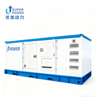 Groupe électrogène diesel triphasé silencieux 1000 kVA-2000 kVA, démarrage automatique, démarrage à distance, ATS, type conteneur, 1800 tr/min, 50/60 Hz